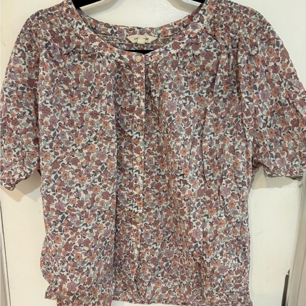 Lucky Brand Multicolor Floral Blouse